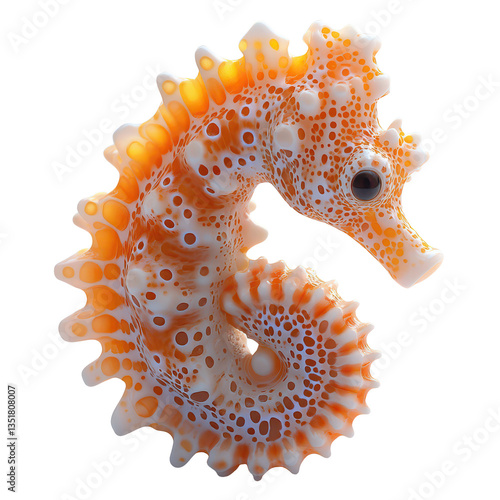 Seahorse isolated on transparent background, PNG