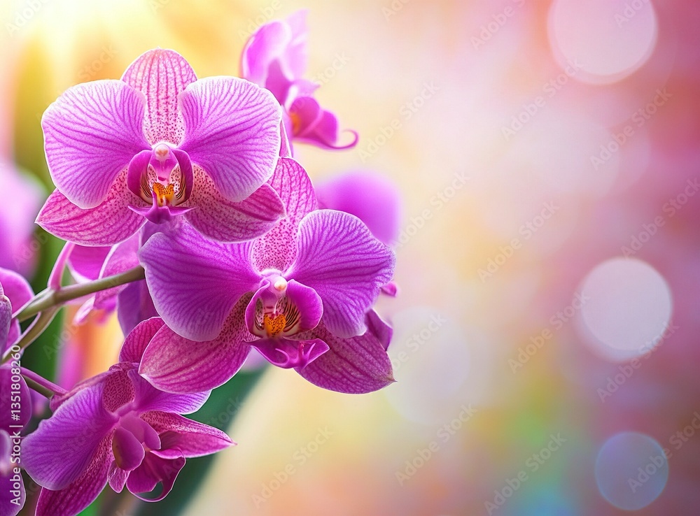 Beautiful purple orchid flowers in nature, with a blurred background. Beautiful natural floral background with copy space. Springtime concept. Stock photo, photorealistic, high-resolution photography, Beautiful purple orchid flowers in nature, with a blurred background. Beautiful natural floral background with copy space. Springtime concept. Stock photo, photorealistic, high-resolution photography,