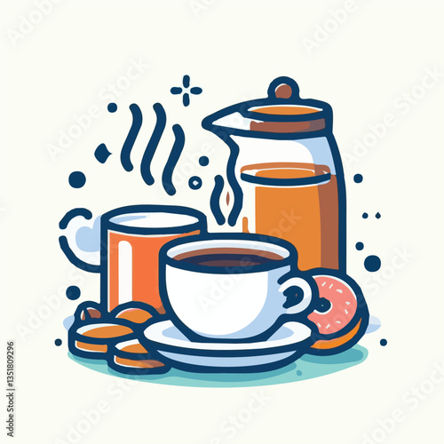 coffee, drink, background, beverage, espresso, cup, cafe, caffeine, food, hot, morning, white, mug, breakfast, brown, aroma, black, fresh, dark, closeup, design, cappuccino, mocha, latte, vector, set,