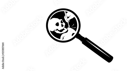 Archaeology symbol, black isolated silhouette