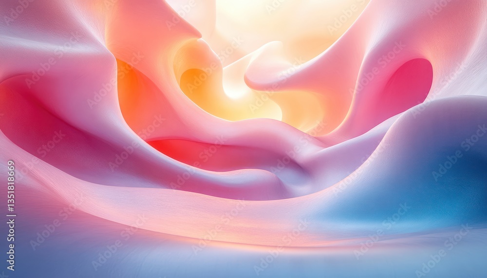 Fototapeta premium Abstract Fluid Geometry Sporty Dynamic Liquid Swirls Geometric Patterns in Colorful Background