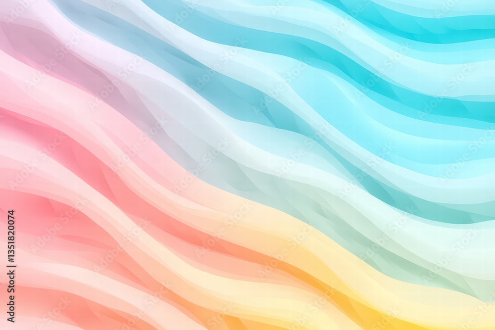 Obraz premium Soft Pastel Flowing Waves Background for Creative Projects