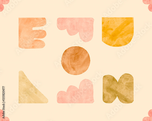 Background with fun colorful shapes