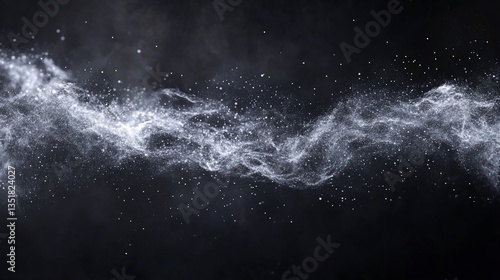 Wallpaper Mural Abstract Cosmic Dust Swirls in a Dark Sky Background with Sparkling Particles Torontodigital.ca