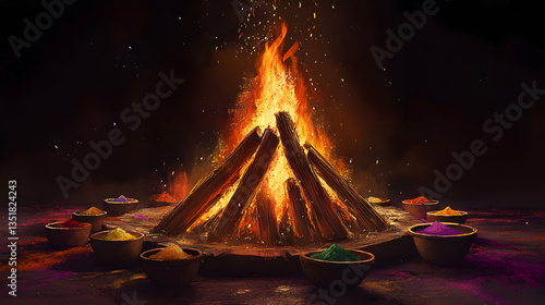 Holika Dahan – Sacred Fire Ritual Celebrating Holi Festival