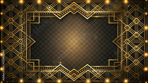 Elegant Gold Arabesque Border 