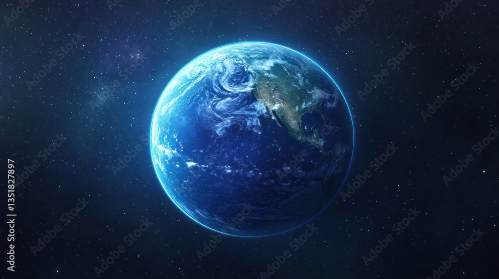 Obraz premium Majestic Earth: A Celestial View of Our Planet