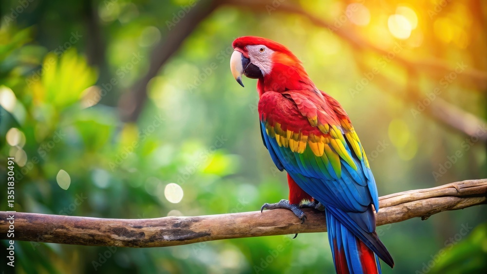macaw tropical bird perched on branch, feathered friends macaw tropical bird perched on branch, feathered friends