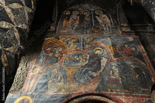 A view from the Historical Gumusler Monastery in Nigde, Turkey