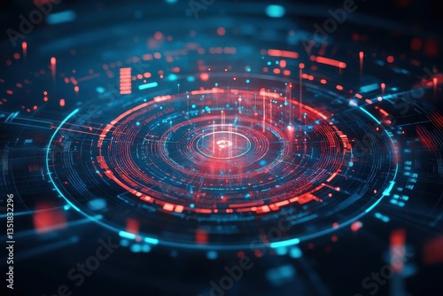 Wallpaper Mural Futuristic technology background featuring abstract patterns and shapes representing innovation and digital connectivity concepts Torontodigital.ca