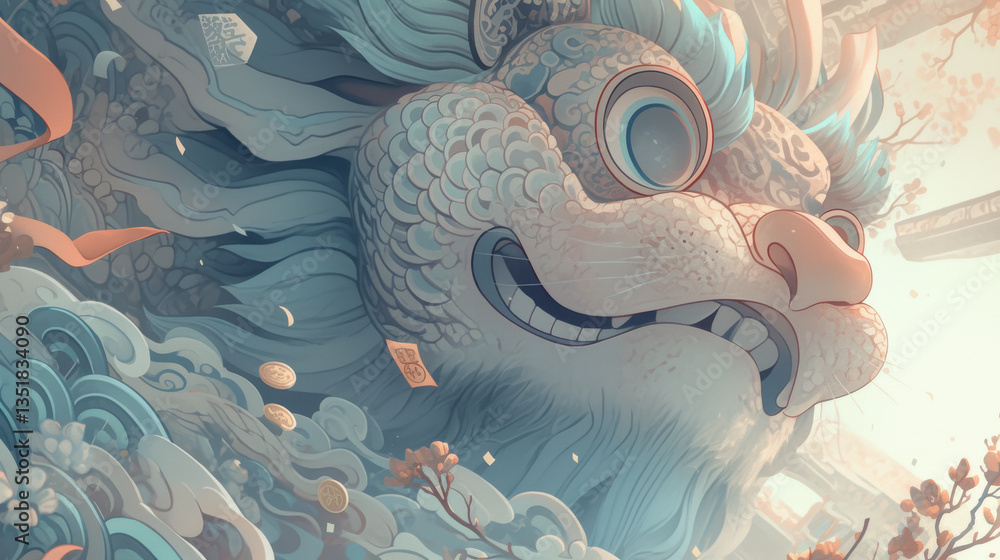 Mythical Dragon in the Clouds Mythical Dragon in the Clouds