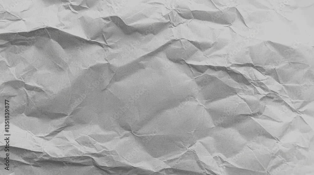 Fototapeta premium Crumpled White Paper Background for Creative Design and Digital Art Projects