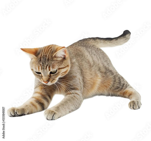 Wallpaper Mural A cat in a fighting stance, Domestic cat scratching on Png Format and Transparent Background Torontodigital.ca