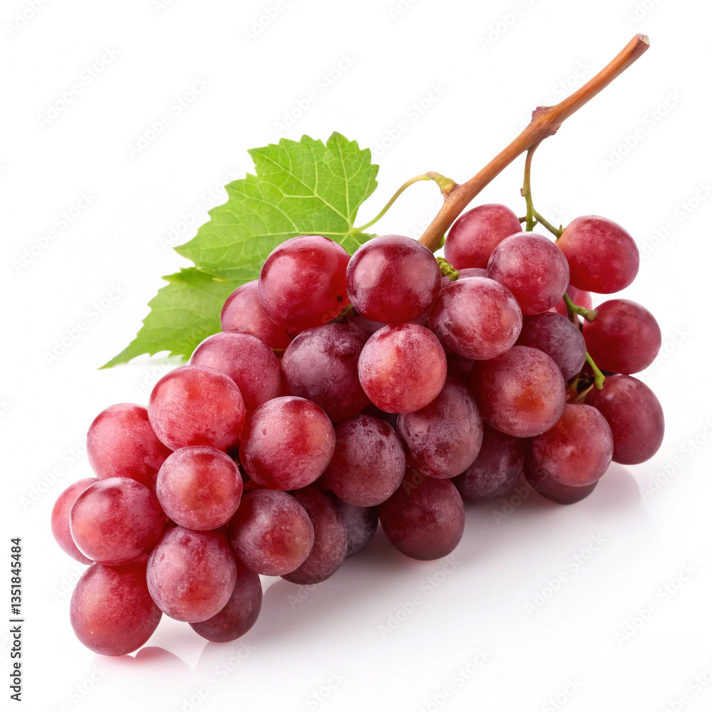 red grapes isolated on white red grapes isolated on white