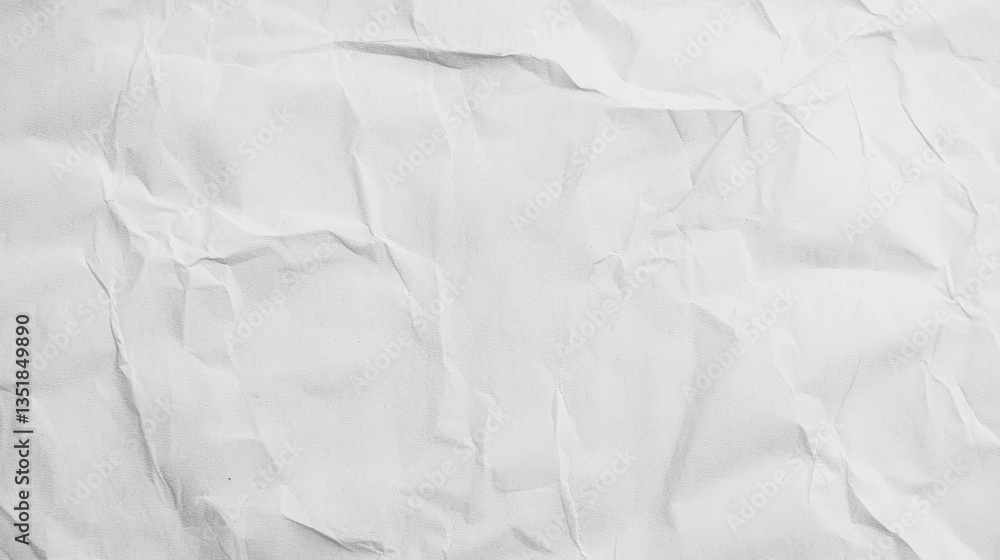 Fototapeta premium Textured White Crumpled Paper Background for Design and Creative Projects