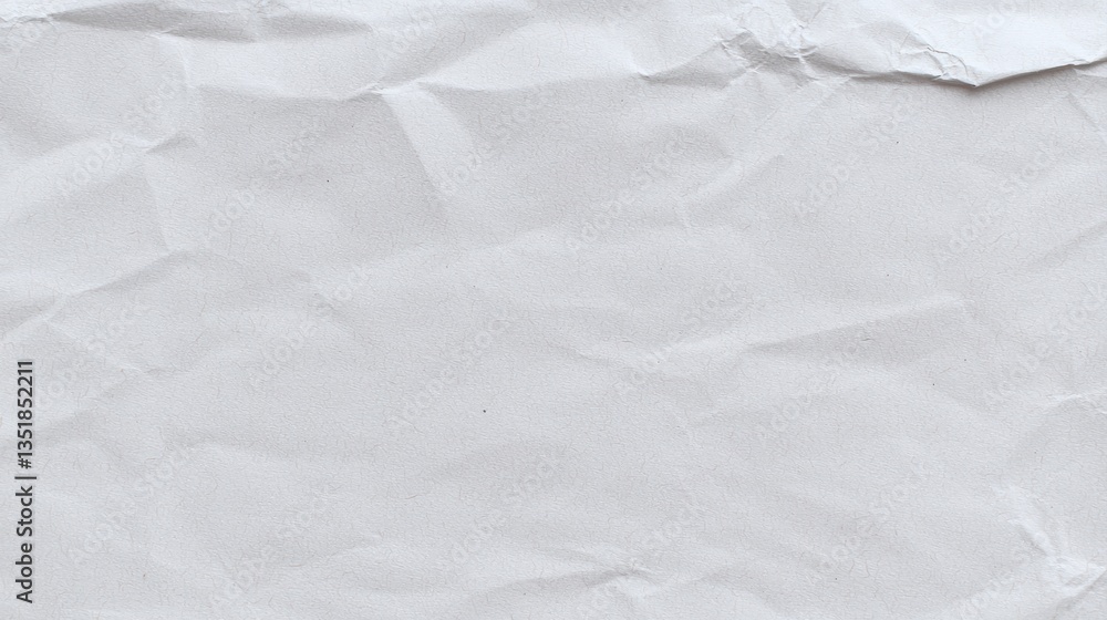 Obraz premium Crumpled White Paper Texture Background for Creative Projects and Design Use