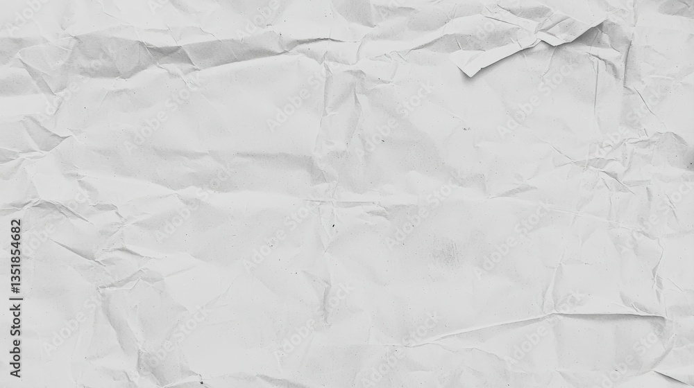 Obraz premium Textured Crumpled White Paper Background for Artistic and Creative Projects