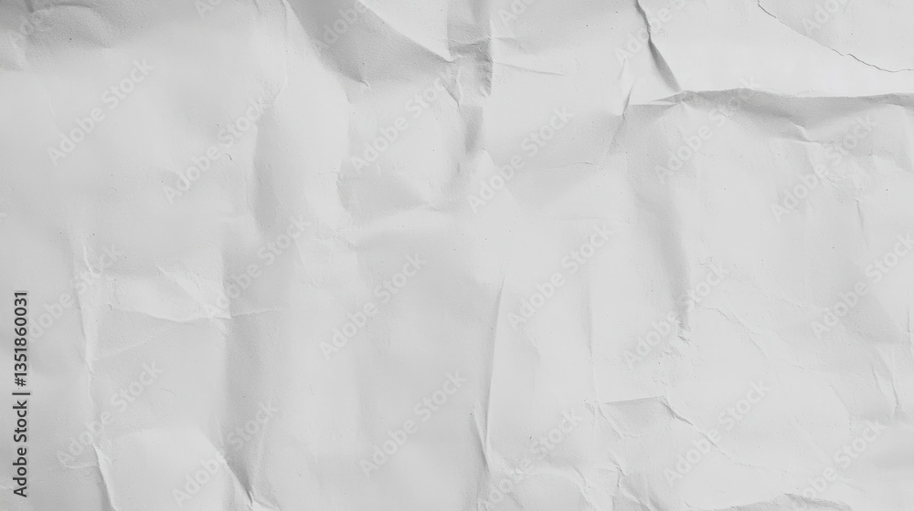 Obraz premium Textured White Crumpled Paper Background for Creative Design Projects