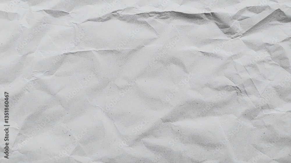 Fototapeta premium Textured Crumpled White Paper Surface for Creative Background and Art Projects