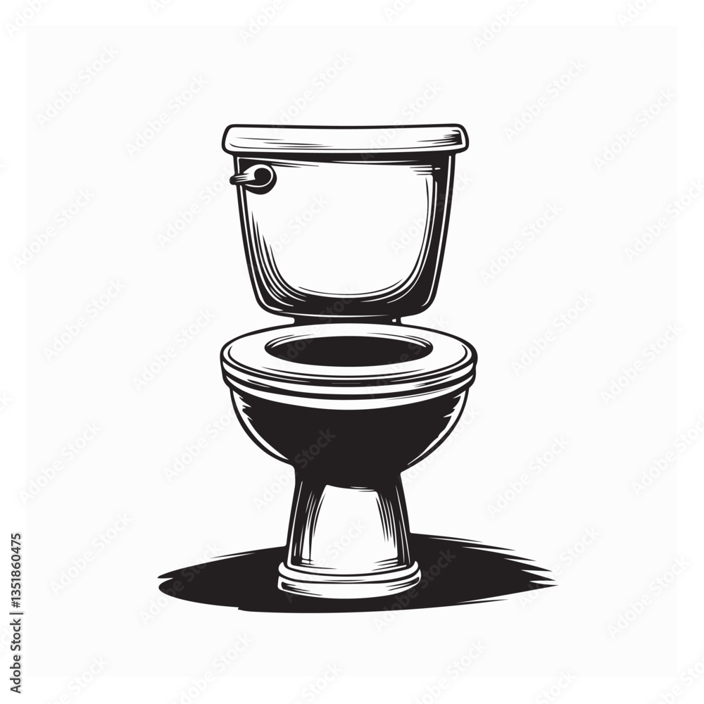 Toilet Vector Images. Black and white Toilet Vector Images isolated on white background. Toilet Vector Images. Black and white Toilet Vector Images isolated on white background.
