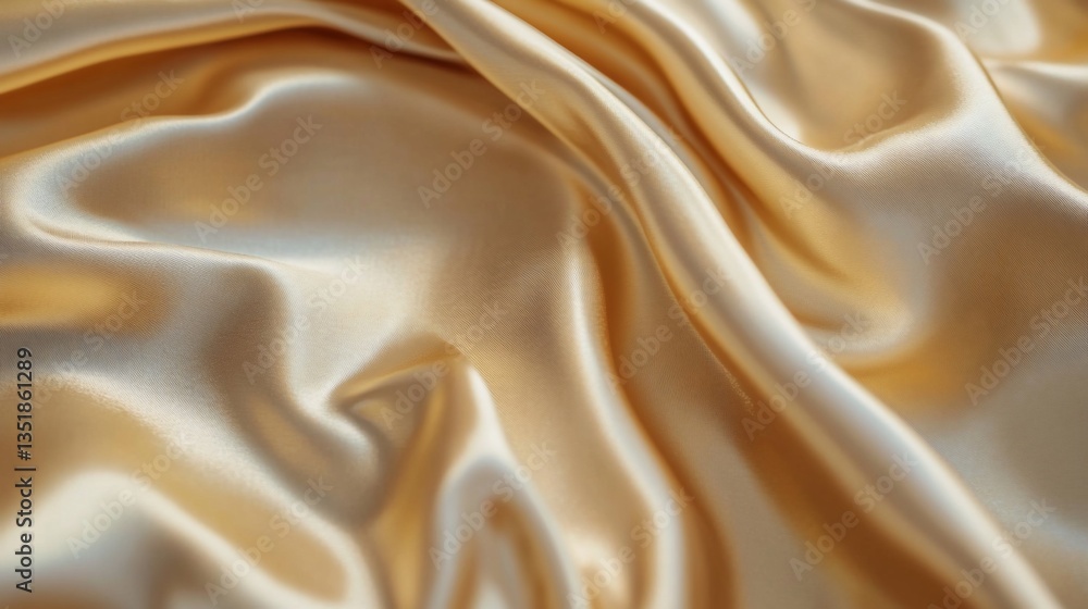 Elegant Gold Satin Fabric Texture with Soft Drapes and Luxurious Folds Elegant Gold Satin Fabric Texture with Soft Drapes and Luxurious Folds