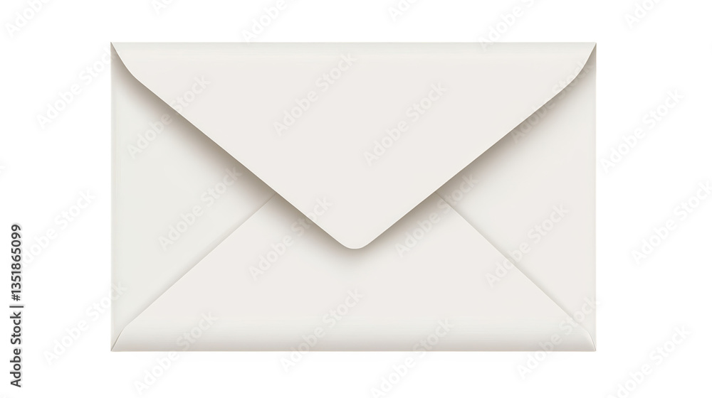 A simple, white envelope with a pointed flap, symbolizing communication and correspondence. A simple, white envelope with a pointed flap, symbolizing communication and correspondence.