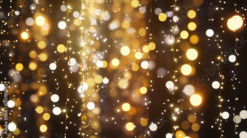 Bright and colorful bokeh lights creating a festive atmosphere for celebrations and gatherings during the night
