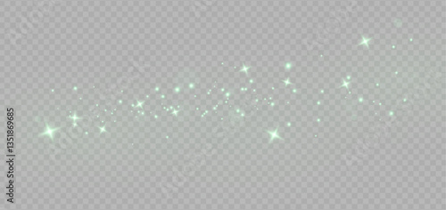 Magic and festive glow, christmas glowing bokeh confetti and glitter texture overlay, twinkling light garland, festive sparkling green dust png, invitation, banner, advertising.