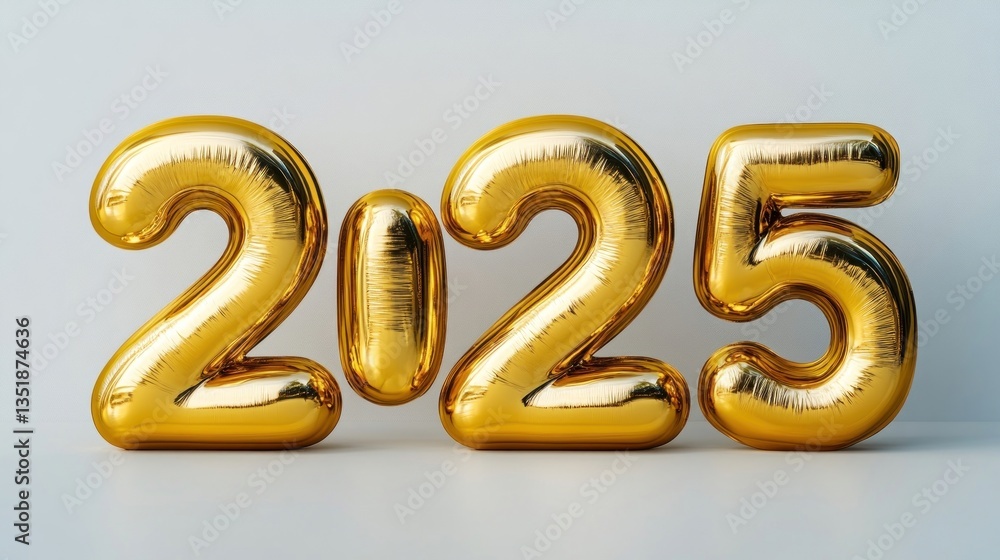Golden Balloon Numbers Representing Time Displaying 2:25 in a Bright and Cheerful Style Golden Balloon Numbers Representing Time Displaying 2:25 in a Bright and Cheerful Style