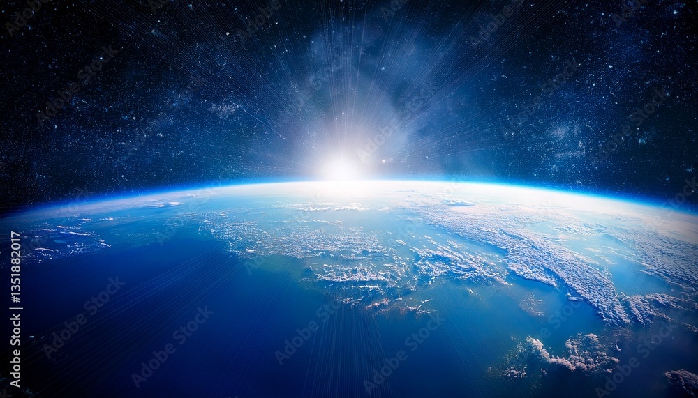 Fototapeta premium earth and sun