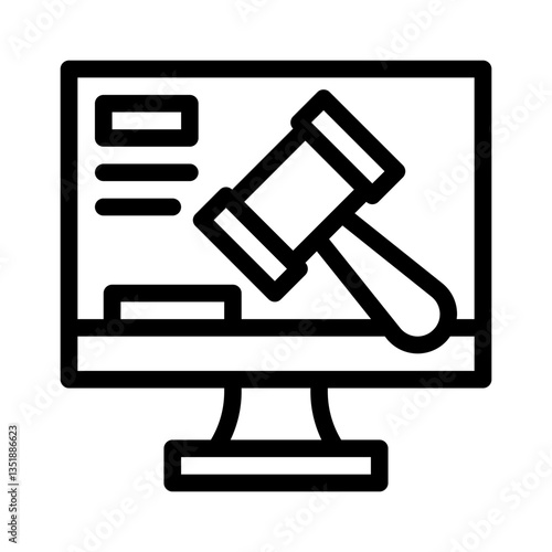 online auction line icon