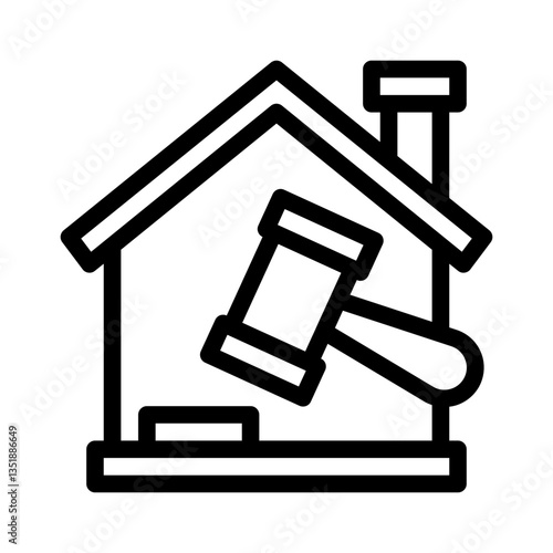 property auction line icon