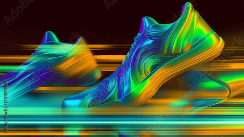 Fluid, vibrant abstract spo...