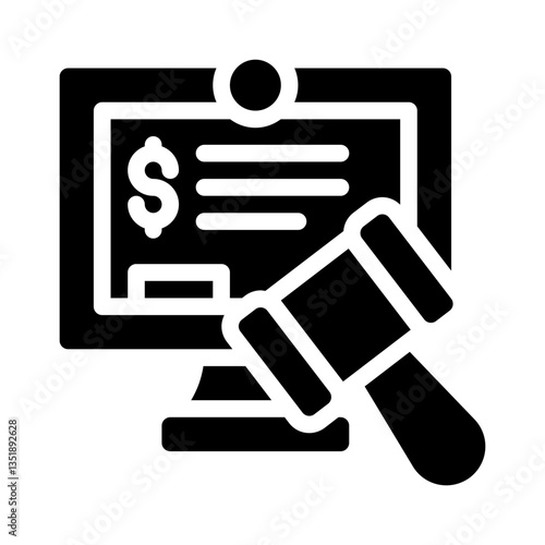 live auction glyph icon