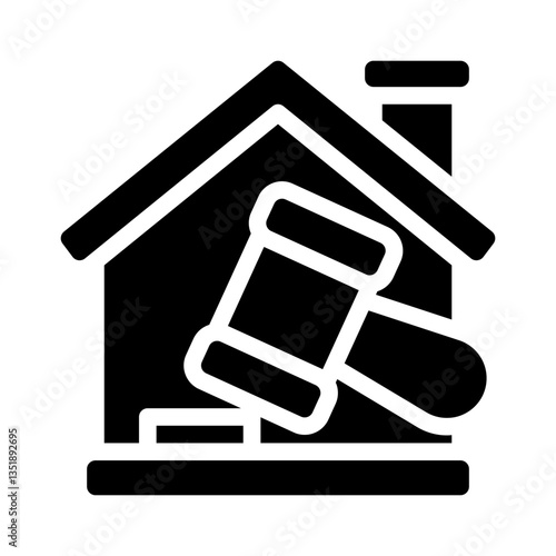 property auction glyph icon