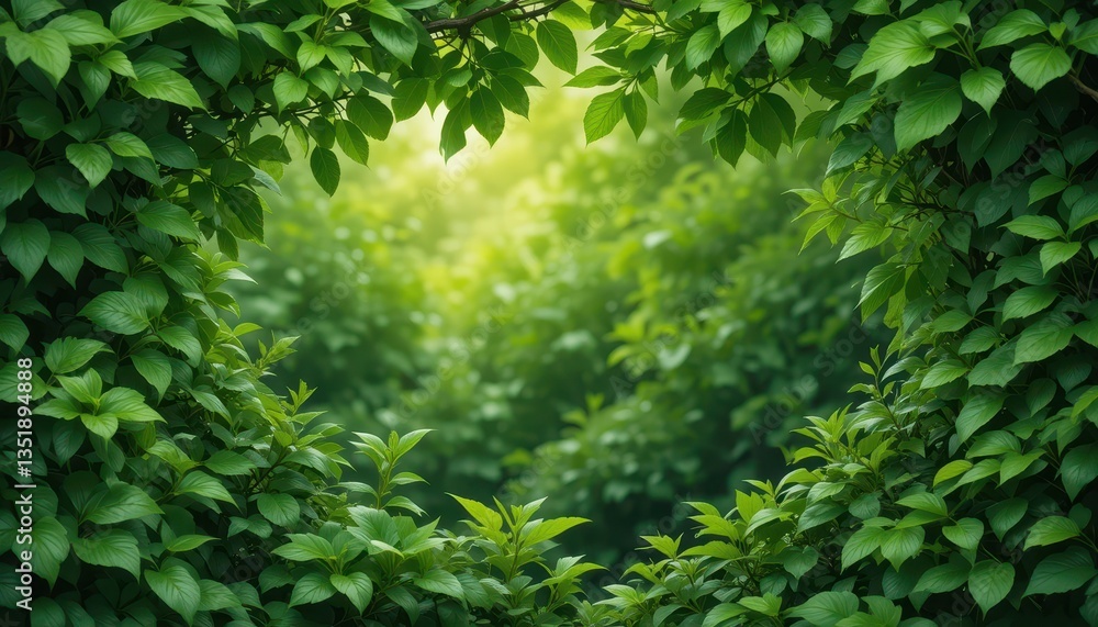 Exploring lush green leaves in a serene forest nature photography tranquil environment close-up view Exploring lush green leaves in a serene forest nature photography tranquil environment close-up view