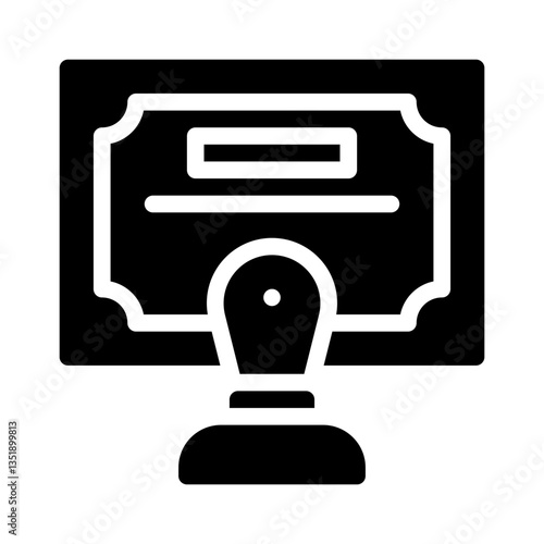 certificate glyph icon