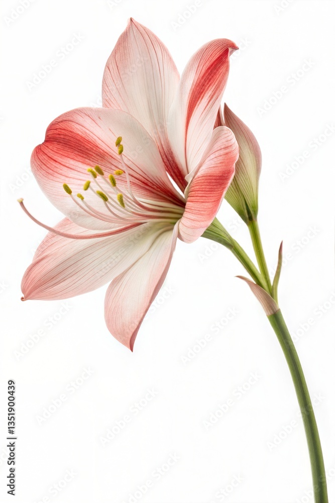 Fototapeta premium Single flower isolated on a white background. (Flower)