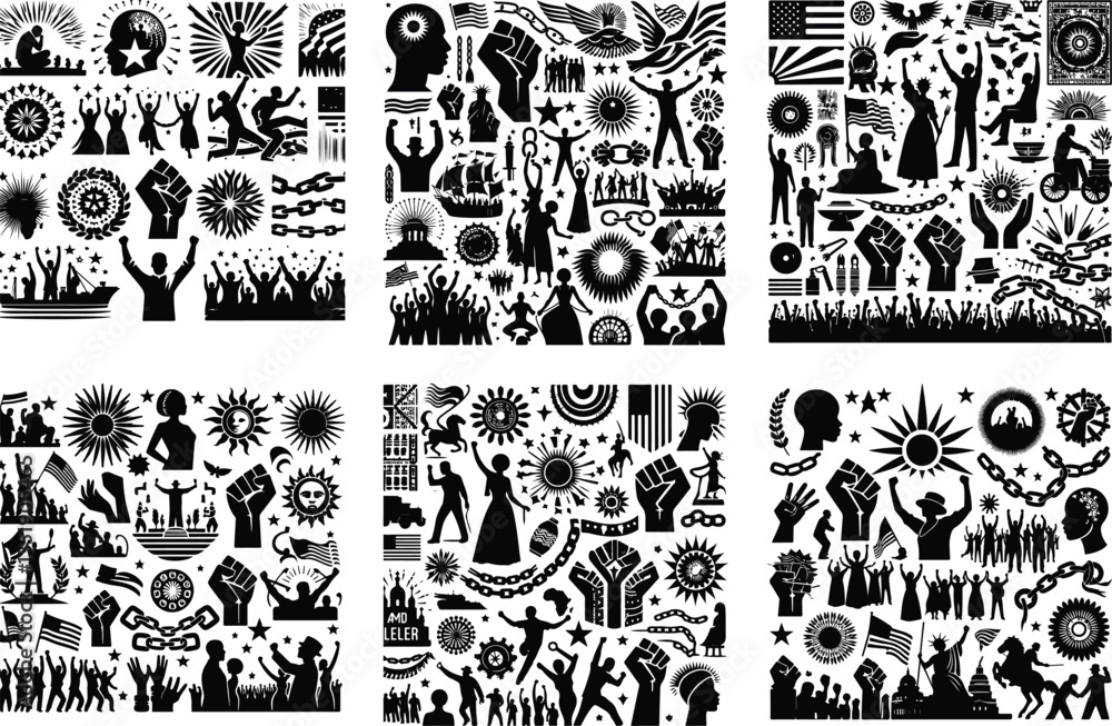 Naklejka premium International Workers' Day Silhouette Vector 