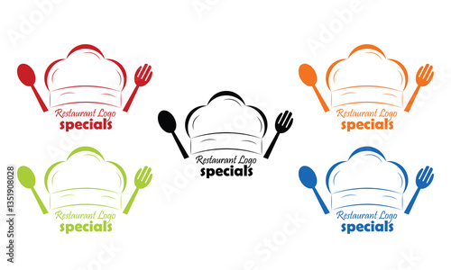 Vintage restaurant logo. Restaurant badge, poster with fork and knife. Vector emblem template .