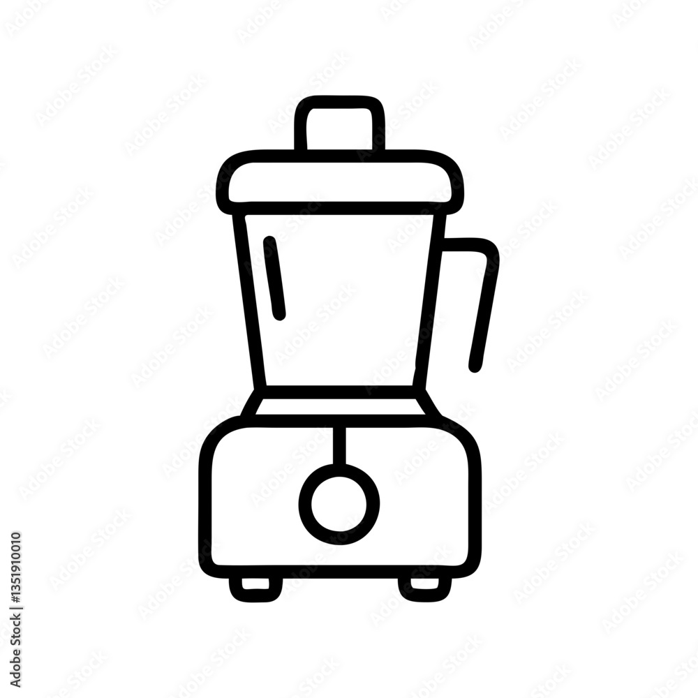 Juicing machine line art illustration on clear background Juicing machine line art illustration on clear background