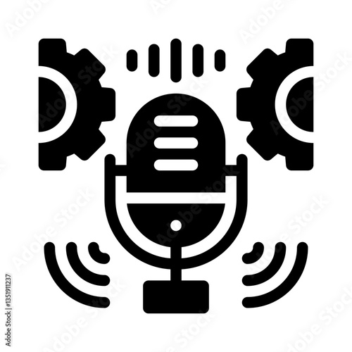 podcasting glyph icon