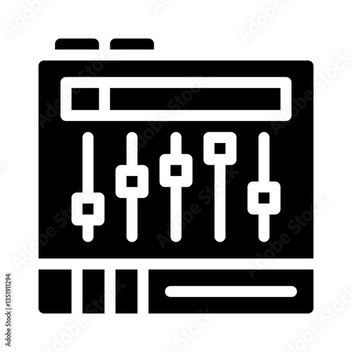 sound mixer glyph icon
