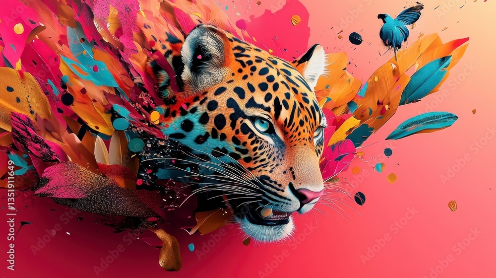 Vibrant Leopard Artwork Vibrant Leopard Artwork