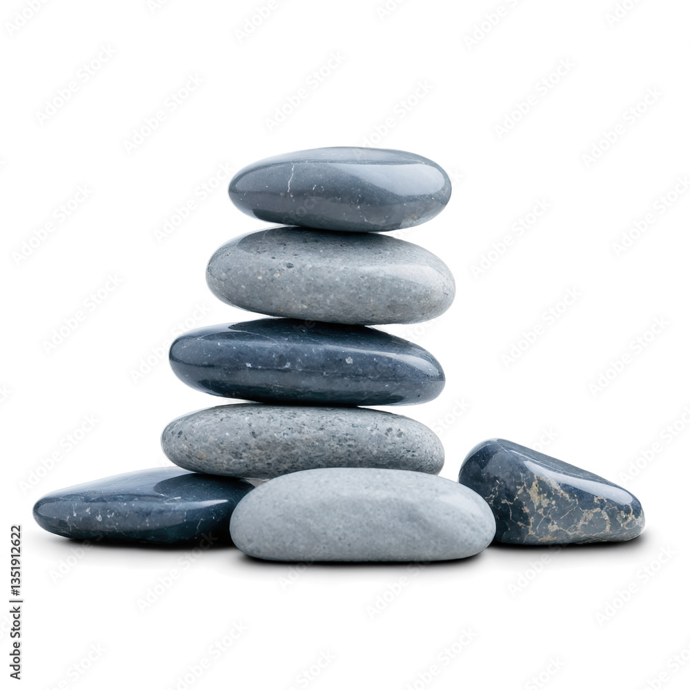 Fototapeta premium Stacked Grey and Black Stones