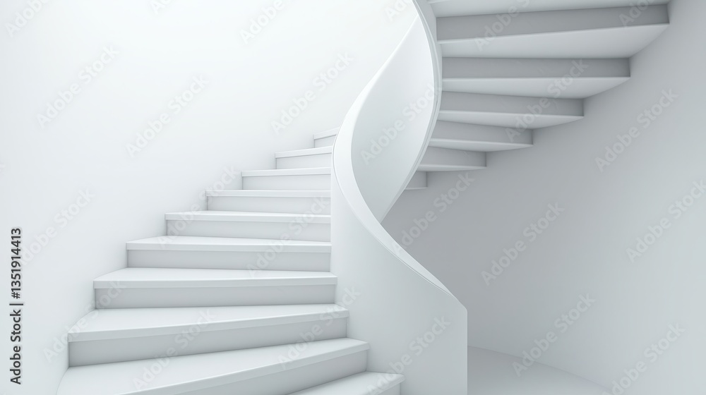 Time warp future parallel. A modern spiral staircase in a minimalist design, featuring clean lines and a white color palette, creating a sense of elegance and space. Time warp future parallel. A modern spiral staircase in a minimalist design, featuring clean lines and a white color palette, creating a sense of elegance and space.