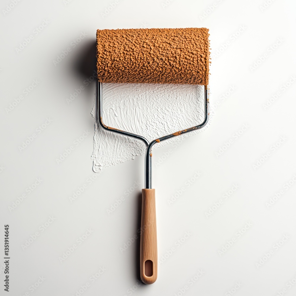 Fototapeta premium Paint roller tool with paint dripping