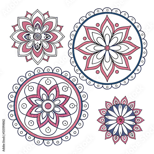 Mandala icon set.
