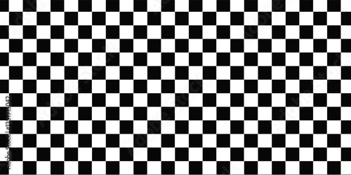 Black and white checkered pattern, Checkerboard seamless pattern