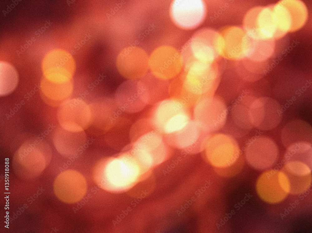 Obraz premium Shining bokeh circles and glowing lights. Bright blurred background noise dust grain effect, gradient transitions. Glowing bokeh circles, sparkling abstract background decoration. 